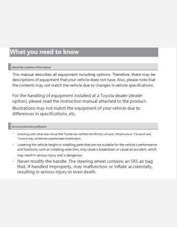 toyota succeed 2018-2020 owners manual in english